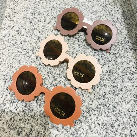 Blumenform Kinder Sonnenbrille Matte PC Rahmen UV400 Schutz Süße Runde Brillen Für Kleinkinder Jungen Mädchen Outdoor Mode