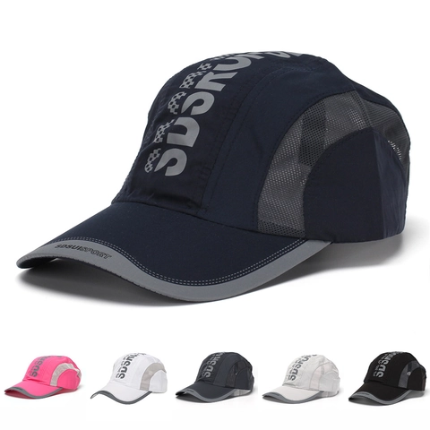Baseball Cap Quick Drying Polyester Breathable Mesh Sun Protection Outdoor Sports Adjustable Street Style For Men Women