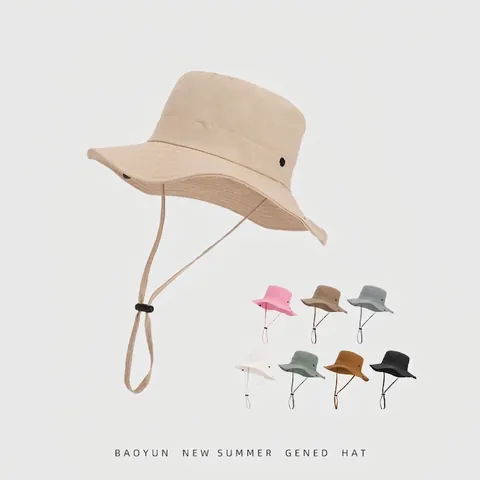 Cappello Da Pescatore Esterno Nylon Asciugatura Rapida Tesa Larga Impermeabile Protezione UV Escursionismo Pesca Regolabile Unisex