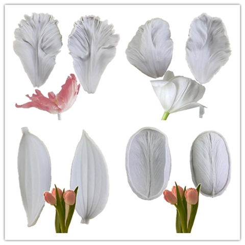 Tulpenblütenblatt Silikonform Für Fondant Tortendekoration Realistische Maserung Für DIY Backen Basteln