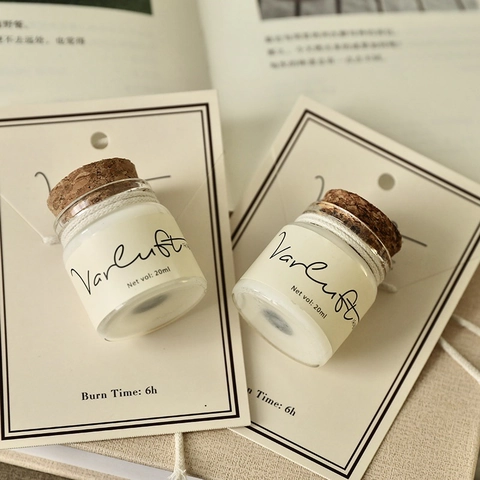 Mini Scented Candle Soy Wax Aromatherapy Glass Jar With Cork Stopper Travel Size Home Fragrance Gift For Wedding Party