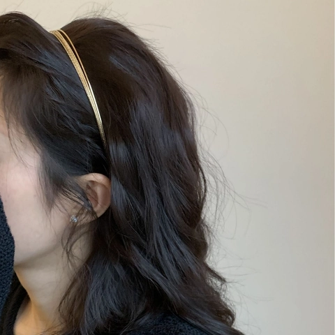 Multi Layer Gold Legierung Stirnband Feines Metall Haarband Minimalistischer Geometrischer Haarreif Für Frauen Täglicher Dekor