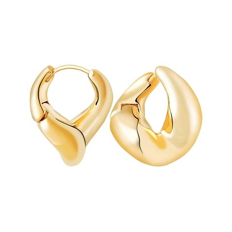 Minimalistische Unregelmäßige Kupfer Ohrringe Für Damen 925 Sterlingsilber Stift Galvanisiert Gold Silber Strass Schmuck