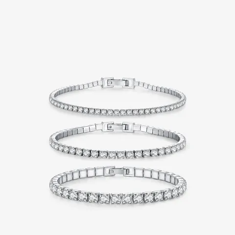Funkelndes Zirkonia Tennis Armband Aus 925 Sterlingsilber Für Damen Elegantes Luxus Handschmuck