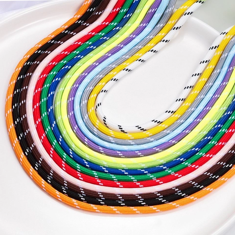 Πλεχτό Νάιλον Κορδόνι 5mm Πολύχρωμο DIY Αξεσουάρ Κοσμημάτων για Κορδόνι Τηλεφώνου Αλυσίδα Τσάντας Βραχιόλι Μόδα Ντοπαμίνη