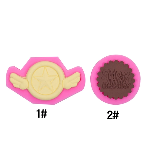 Happy Birthday Stella Ali Stampo In Silicone Per Torta Fondant Cioccolato DIY Argilla Resina Decorazione