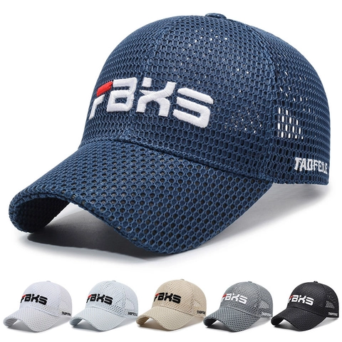 Summer Breathable Mesh Baseball Cap With Letter Embroidery Adjustable Outdoor Sun Protection Hat For Men Women Fashion