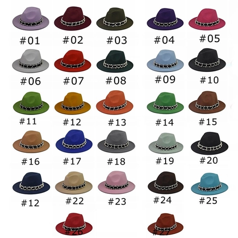 Cappello Fedora Decorato Con Künstliche Perle Feltro Di Lana Tesa Larga Parte Superiore Piatta Elegante Retro Stile Jazz Unisex Inverno