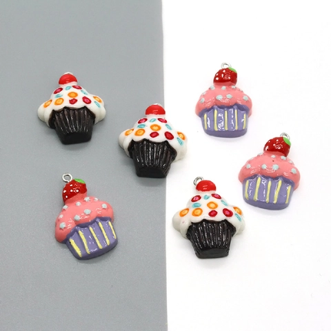 Dijes De Pastelitos De Resina Simulacion De Frutas Para Creacion De Joyas DIY Pendientes Llaveros Accesorios