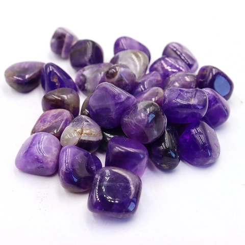 Natur Amethyst Kristall Trommelsteine Poliert Unregelmäßig Heilsteine Für Hausdeko Meditation Brunnen Bettung