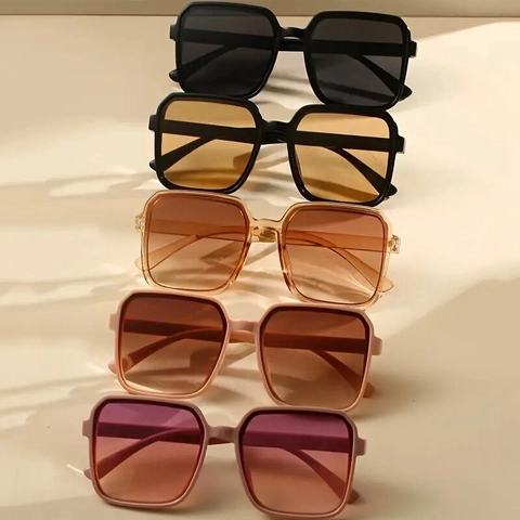New Square Large Frame Casual Style Fashion Personalized Street Shooting Trendy Unisex Sunglasses Uv-Proof Sunglasses
