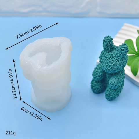 Silikonform In Rosenhasenform Für DIY Kerzen Seifenherstellung Fondant Tortendekoration Handgefertigtes 3D Tierdesign