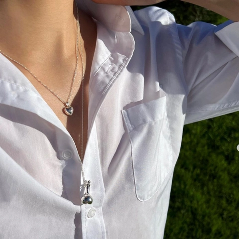 925 Sterling Silber Halskette Herzanhänger Minimalistischer Eleganter Leichter Schmuck Für Frauen Tägliches Tragen