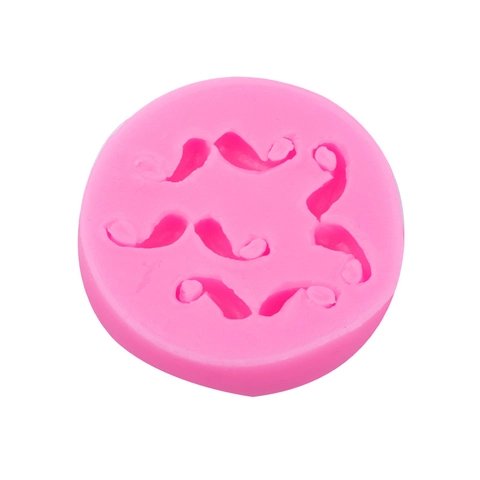 Stampo in Silicone a Forma di Baffi per Fondente DIY Decorazione Torte Cioccolato Caramelle Argilla Rosa Rotondo