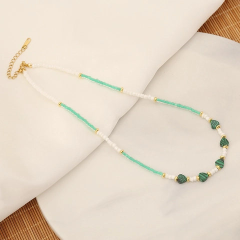 Bohemian Samenperlen Halskette Mit Naturstein Herz Anhänger Handgemachter Bunter Perlenschmuck Für Frauen Geschenk Accessoire