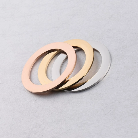 Grote Ronde Ring Hanger 304 Roestvrij Staal Spiegel Gepolijst Blanco Graveertag DIY Sieraden Maken Ketting Accessoires