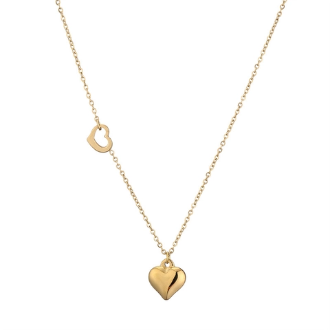 Stainless Steel Butterfly Heart Pendant Necklace Minimalist Dainty Fashion Jewelry For Women Elegant Accessories