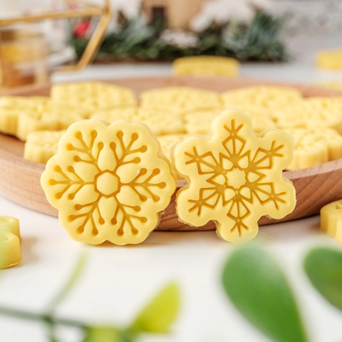Cortador De Galletas Copo De Nieve Molde Impresión 3D Plástico PLA Navidad Sello Fondant Herramienta De Repostería