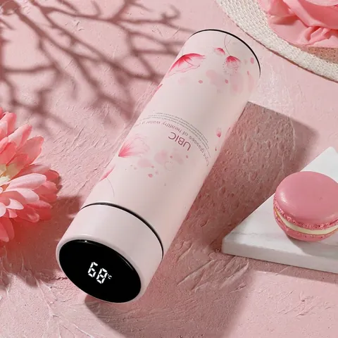 Smart LED Temperature Display Vacuum Flask 304 Stainless Steel Insulated Water Bottle With Tea Filter Business Portable