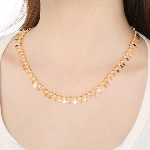Collana Con Pendente A Goccia D'acqua In Rame Con Perline Colorate Gioielli Stile Vacanza Boho Per Donna