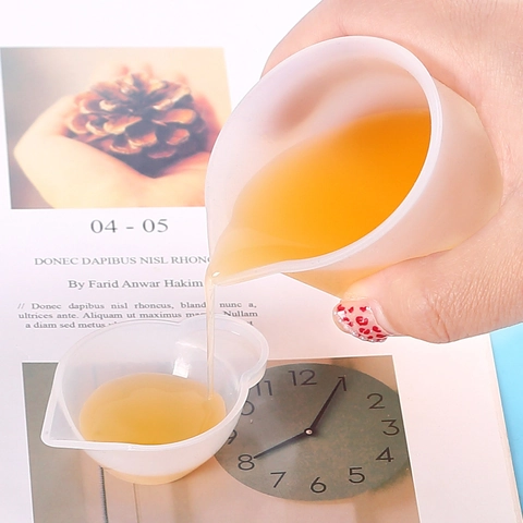 Silicone Measuring Cups And Mixing Bowls For Resin Jewelry DIY Graduated Reusable Easy Clean Handmaking Glue Tools