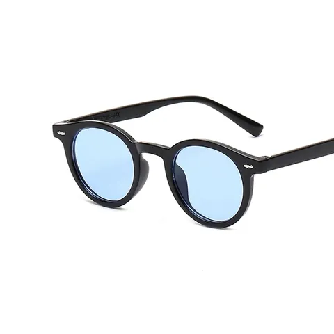 Gafas De Sol Retro De Montura Redonda Protección UV400 Montura PC Decoración De Remaches Gafas De Moda Vintage Para Hombres Y Mujeres