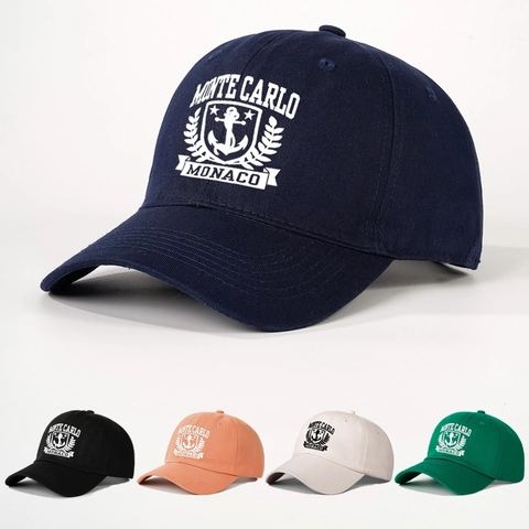 Casquette De Baseball Rétro Monaco Monte Carlo Broderie Réglable Chapeau De Soleil Style Nautique Extérieur Hommes Femmes