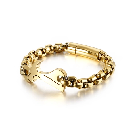 Bracciale Acciaio Inossidabile Uomo Hip Hop Industriale Chiave Martello Design Strumento Apribottiglie Gioielli Moda