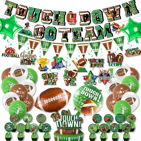 Decorazioni Per Feste A Tema Football Palloncini In Lattice Alluminio Decorazioni Per Torte Spirali Appese Evento Sportivo Verde