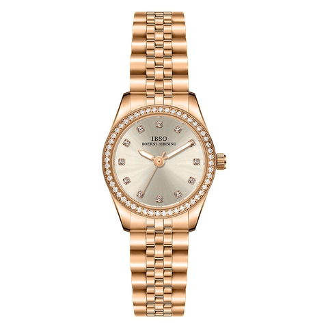 Women Quartz Watch Stainless Steel Band Rhinestone Bezel Classic Luxury Ladies Fashion Analog Wristwatch Waterproof