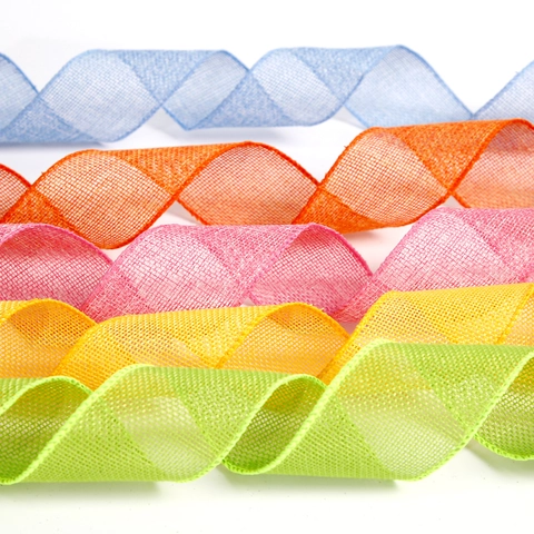 Nastro Decorativo Per Pasqua In Poly Mesh Tinta Unita Trasparente Trama Di Sacco Arredamento Per Feste Di Primavera