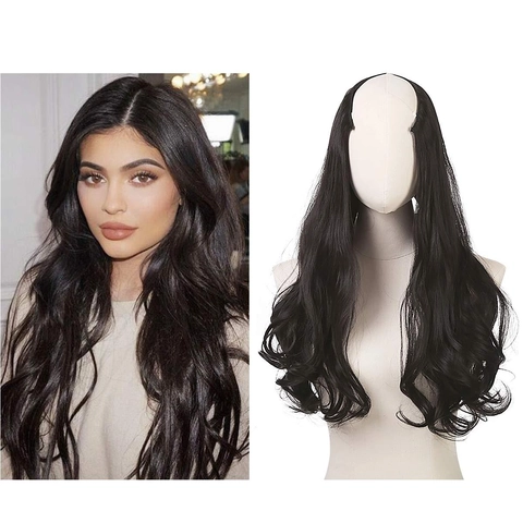 Estensioni Dei Capelli Lunghi Mossi In Fibra Sintetica Resistente Al Calore Clip In Parrucchino Naturale Grande Stile Riccio Donna