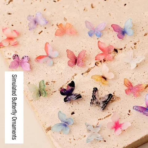 Decorazioni Per Unghie A Farfalla Di Simulazione 3D Resina Realistica Colorata Accessori Per Gioielli DIY Per Manicure Bellezza