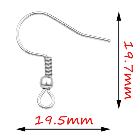 Stainless Steel Earring Hooks Findings For DIY Jewelry Making French Ear Wire Lever Back Loops Silver Color