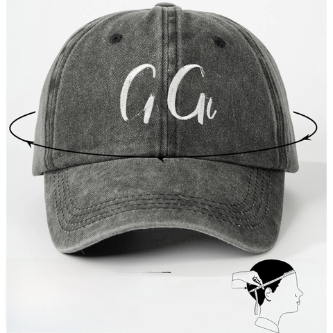 Vintage Washed Cotton Baseball Cap For Men Women Embroidery GiGi Letter Adjustable Distressed Dad Hat Sun Protection Outdoor