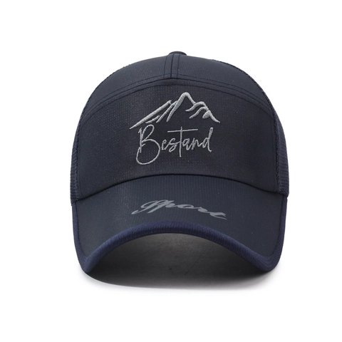 Breathable Mesh Baseball Cap Polyester Mountain Embroidery Sun Protection Outdoor Sports Adjustable Trucker Hat