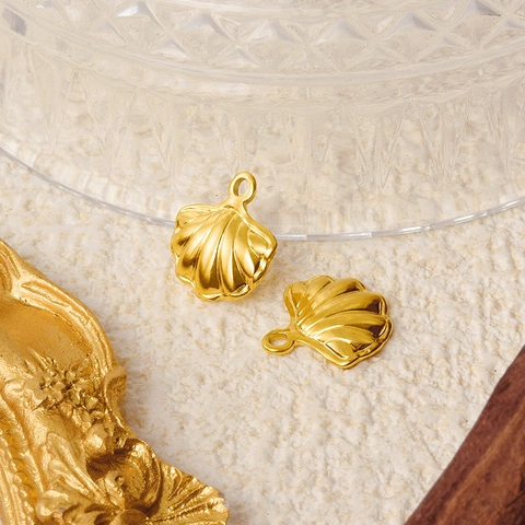 Schelphanger 304 Roestvrij Staal Oceaan Stijl DIY Sieraden Maken Bevindingen Vacuüm Plating Mode Charm Accessoires