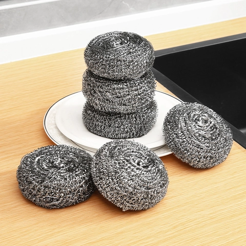 Roestvrijstalen Draad Reinigingsballen Heavy Duty Schuursponsjes Voor Keuken Schotel Pot Pan Wassen Hardnekkige Vlekverwijderaar