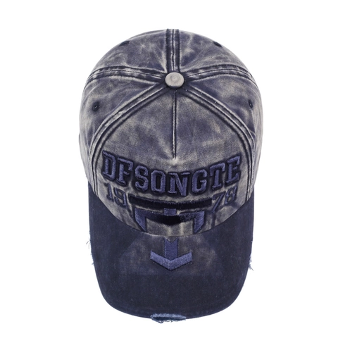 Gewaschene Baumwolle Baseballkappe Distressed Bestickte Schriftzug Verstellbare Retro Outdoor Sport Sonnenhut Herren Damen