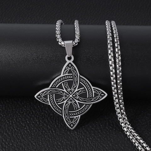 Collana Con Pendente Nodo Celtico Vichingo In Acciaio Inossidabile Gioielli Amuleto Slavo Irlandese Per Uomo