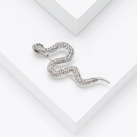 Spilla A Serpente Strass Lega Forma S Pin Animale Gioielli Di Moda Per Donna Decorazione Di Vestiti Scintillante Creativa