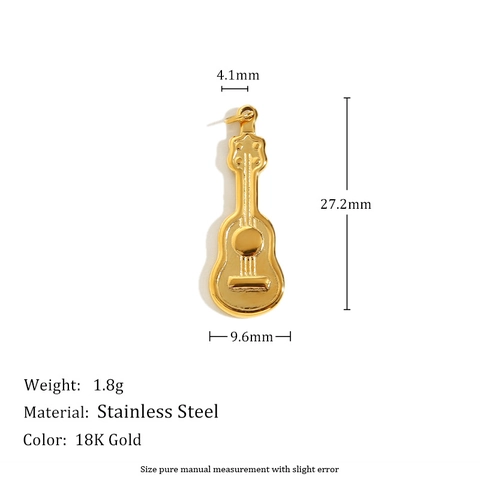 Pendants Charms Stainless Steel 18K Gold Plated DIY Jewelry Accessories Heart Shell Guitar Animal Shapes For Women