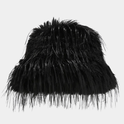 Sombrero De Pescador Para Mujer Piel Sintética Peludo Pelo Largo Invierno Cálido Elegante Moderno Felpa Con Forro Acolchado