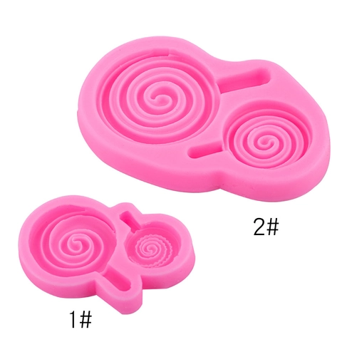 Lollipop Silicone Mold Swirl Spiral Pattern For Chocolate Fondant Cake Decorating Resin Craft Handmade Soap Making