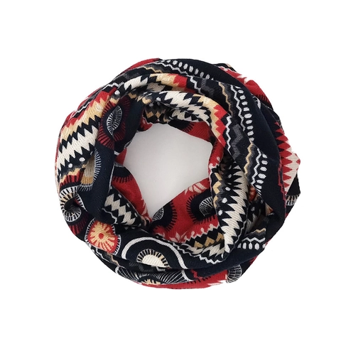 Ethnic Geometric Knitted Beanie Hat Multifunctional Neck Warmer Faux Cashmere Winter Slouchy Skull Cap For Men Women