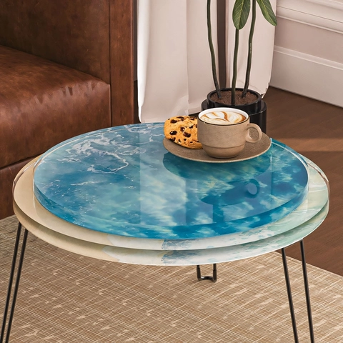 Moule En Silicone Rond Large Pour Fabrication De Table Rivière Bricolage Coulée De Résine Époxy Outil Art Meubles Circulaires