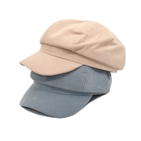 Retro Corduroy Newsboy Cap Oktagonal Hut Vintage Britischer Stil Winter Warme Cabbie Mütze Für Damen Und Herren