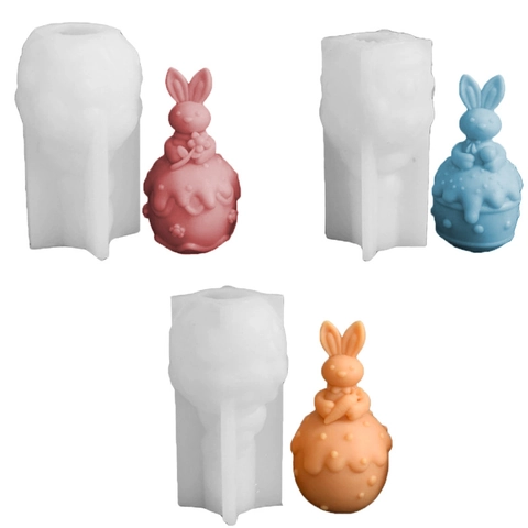 Osterhase Ei Silikonformen Für DIY Aroma Kerzen Seifenherstellung Schokoladenkuchen Harz Gips Handwerk Werkzeuge