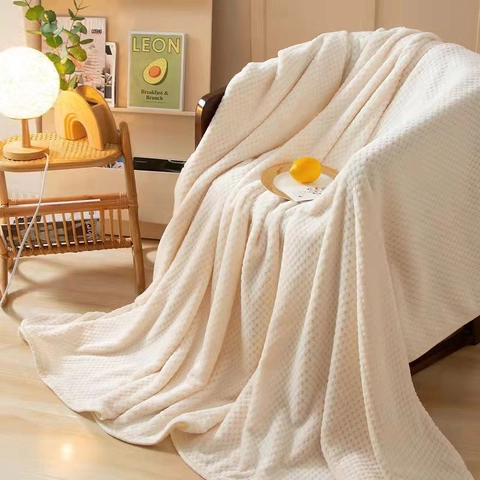 Microfiber Coral Fleece Bath Towel Super Absorbent Soft Pineapple Grid Waffle Texture For Men Women Adults Kids Home