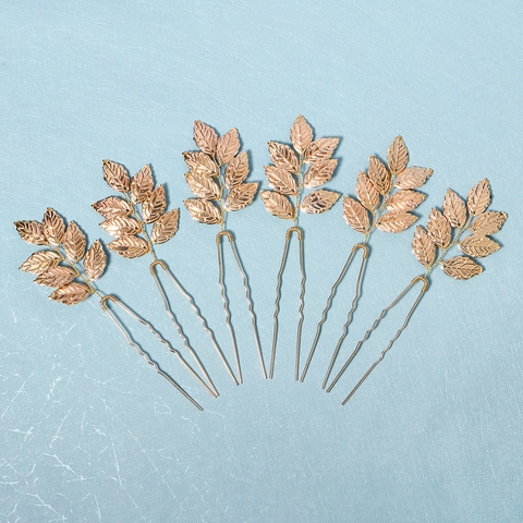 Forcine Per Capelli In Lega Forma Di Foglia Accessori Per Capelli Sposa Per Donna Fatti A Mano Spilli A U